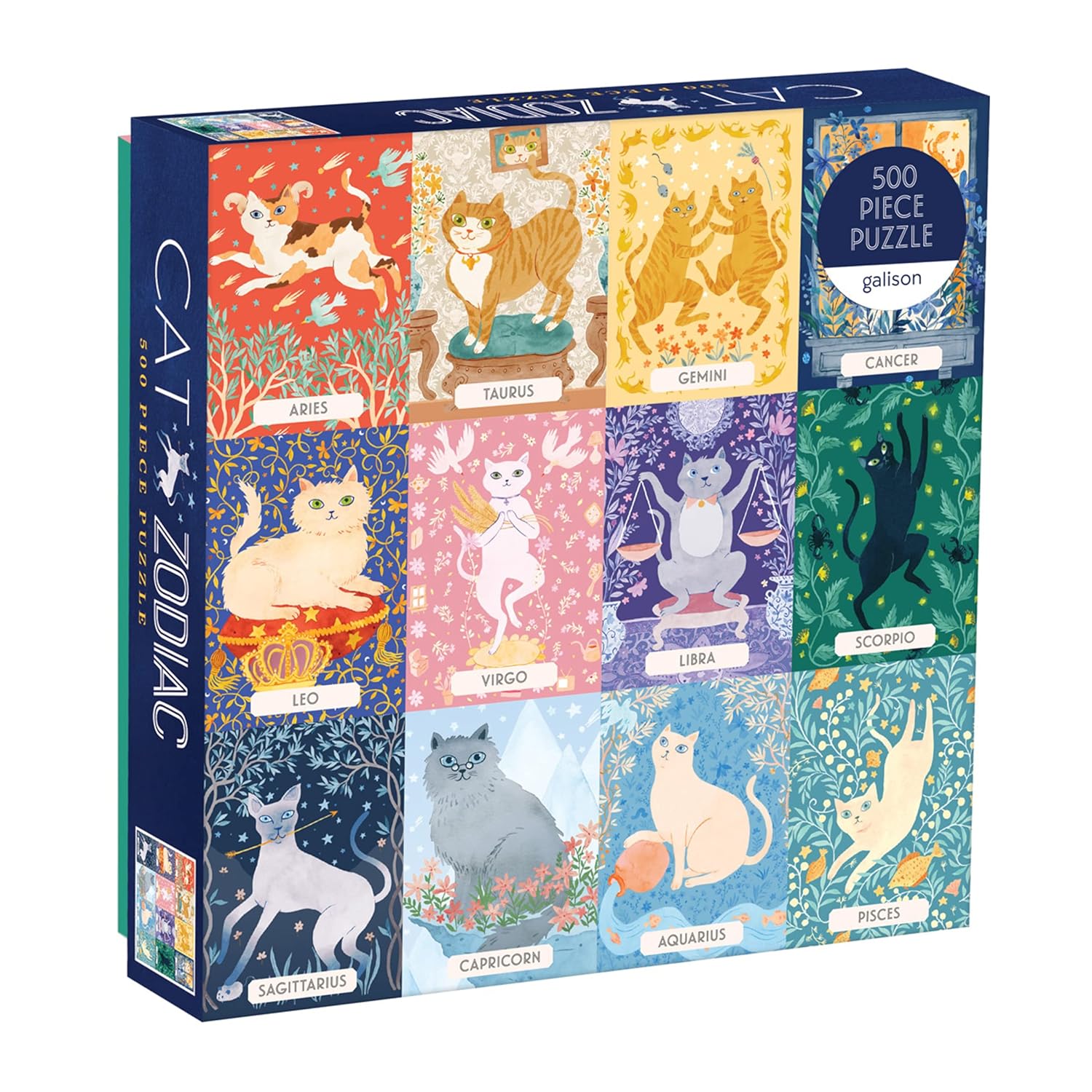 Cat Zodiac 500 Piece Puzzle White Pine London