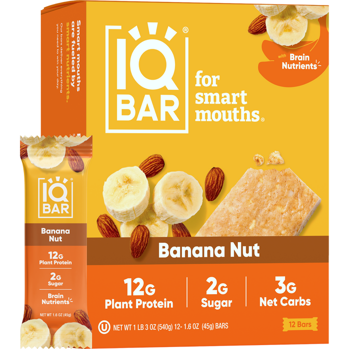 IQ BAR | 12 Banana Nut Protein Bars