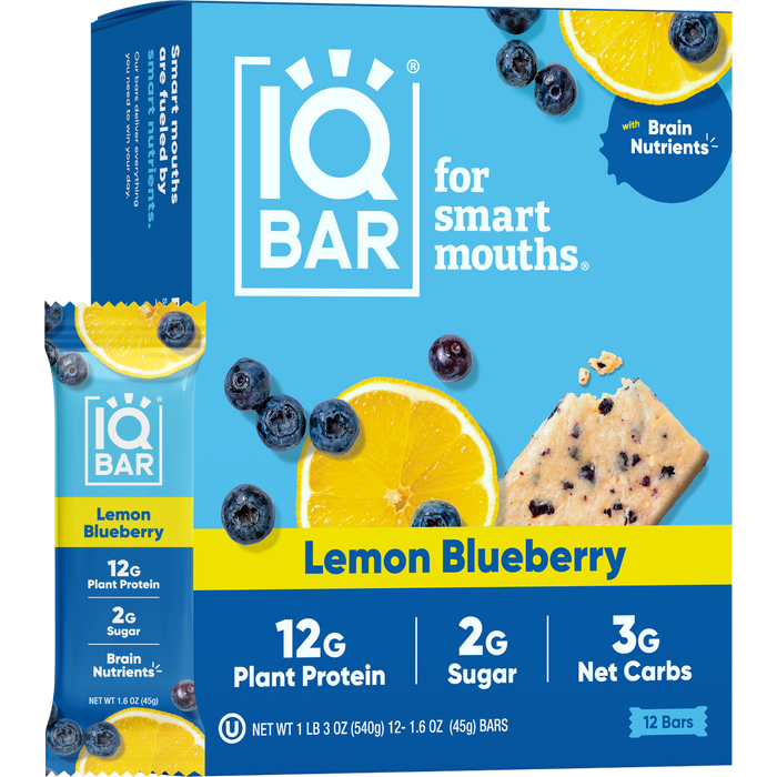 IQ BAR | 12 Lemon Blueberry Protein Bars