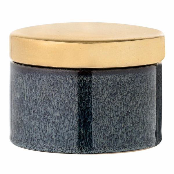 Bloomingville | Jar with Lid Blue & Gold
